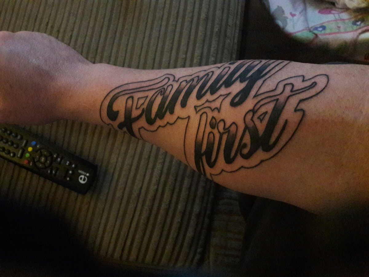 Family First Tattoo on Forearm