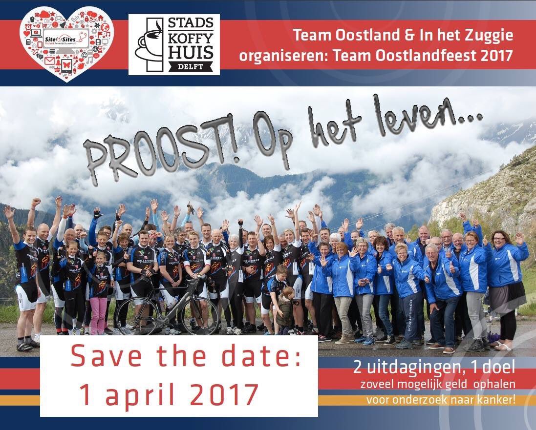 Zet de datum maar vast in je agenda want dit feest wil je niet missen! #TeamOostland #ArmadaMusic #Savethedate #1april #Proostophetleven