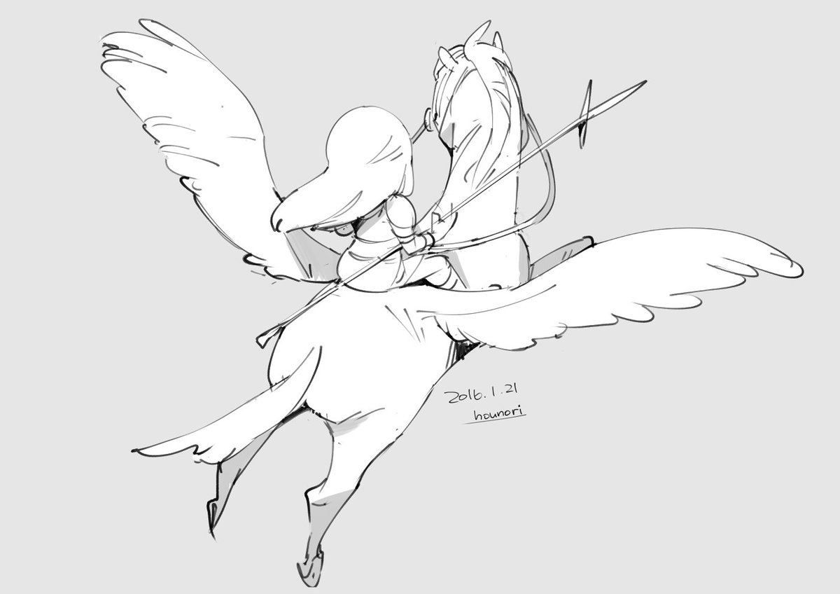 お絵描き:FE ペガサスナイト 