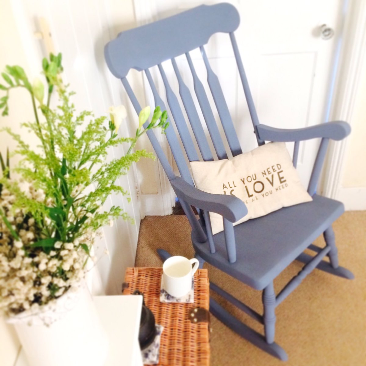 homeofchalk's tweet photo. Our latest project...a stunning rocking chair transformed to perfection with @AnnieSloanHome paint in #oldviolet😍 #upcycle #painteverything https://t.co/WJXFxHe3T2