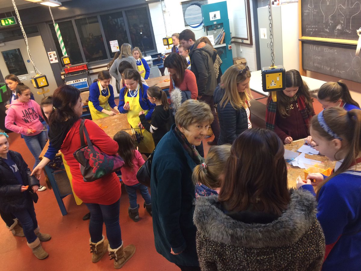 AGSTechDept's tweet photo. Making Key rings in the Technology Department on Open Day #joinassumption #STEM4girls @assumptionlive https://t.co/k5Lkm0dH9Q