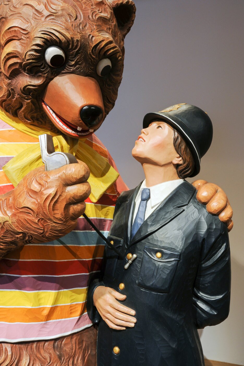 Happy Birthday Jeff Koons! And the best wishes from The bear and policeman    