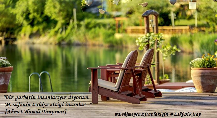 "Biz gurbetin insanlarıyız diyorum.
 Mesâfenin terbiye ettiği insanlar..."
 [Ahmet Hamdi Tanpınar]

#BenDiyorumKi
#EskiBiKitap