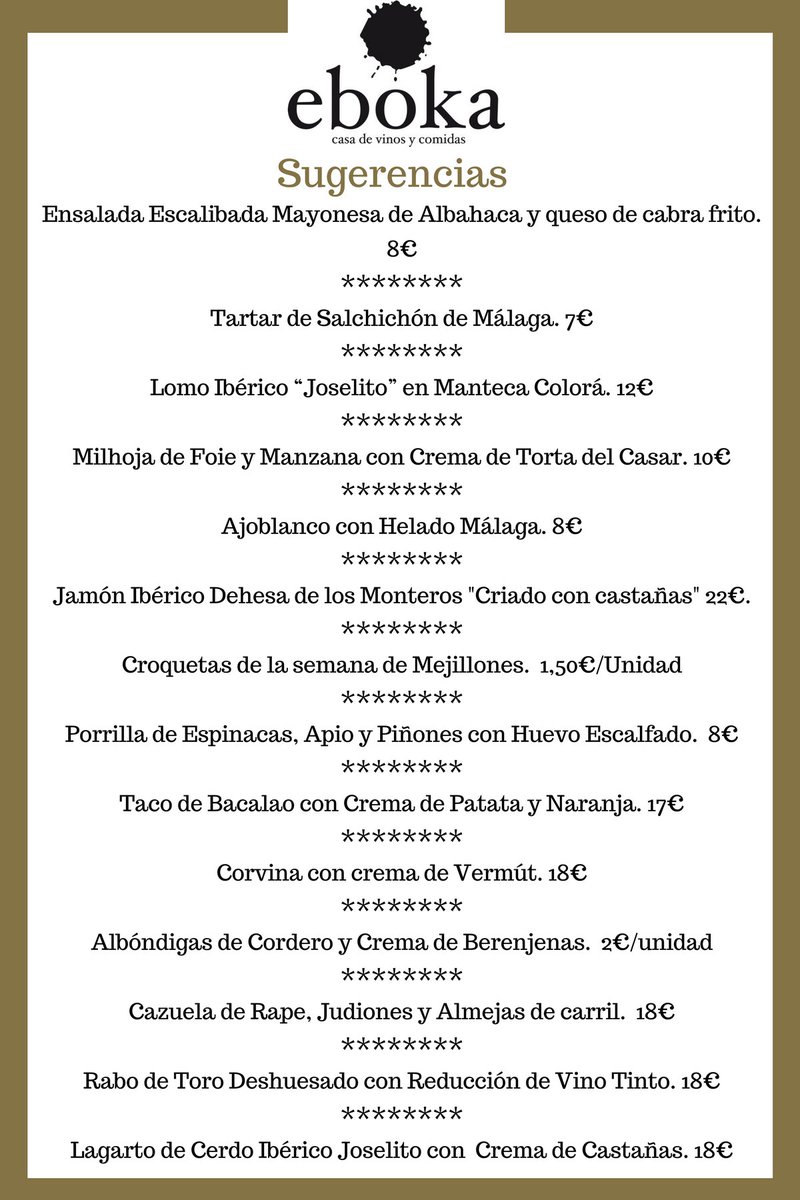 arabokaRest's tweet photo. Hora del #AperitivoEboka para celebrar este estupendo sábado. Disfruta del #Centrohistórico cultura, rebajas, familia.Sorpresa en la terraza https://t.co/ME3GN9uACc