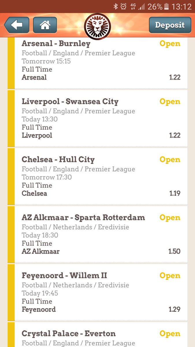 #wedden op #voetbal.. onze winnaars dit weekend Arsenal, Liverpool, Chelsea, AZ, Feyenoord en Everton. #odds x8