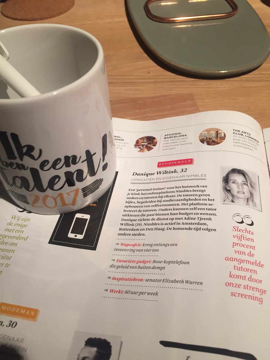 Nimbles_'s tweet photo. Vandaag in @FD_Persoonlijk onze founder @Daniquewiltink. Verkozen als een van de ondernemerstalenten van 2017 #FDTalenten #proud https://t.co/f4kojMs42J