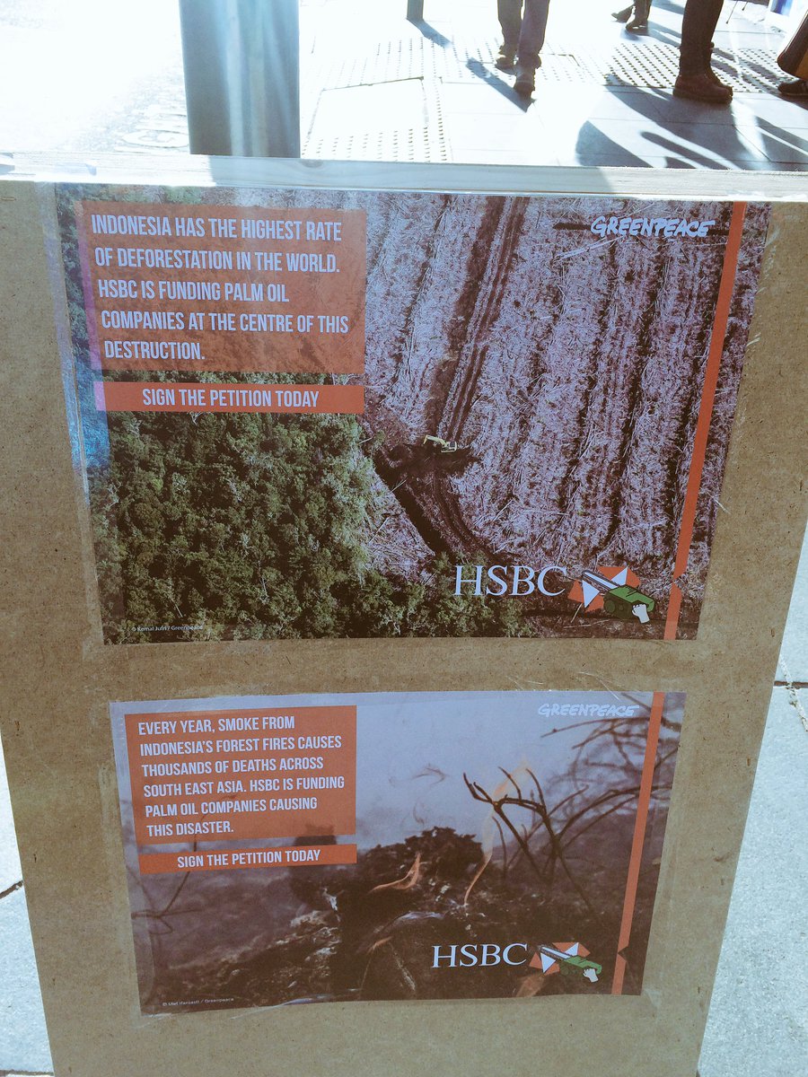 diegosviking's tweet photo. Helping support @GreenpeaceUK today in Brixton, London to get @HSBC @HSBC_UK to STOP FUNDING EXTINCTION! Now please. #saveorangutans https://t.co/hXB9ni7JH3
