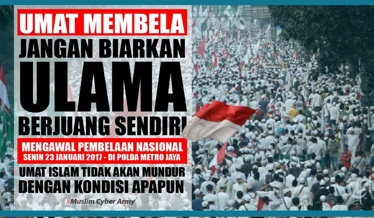 Kita ingatkan inilah fakta rakyat Indonesia bersama Ulama, kami cinta Indonesia jangan coba2 kriminalisasi ulama kami #RakyatBersamaUlama