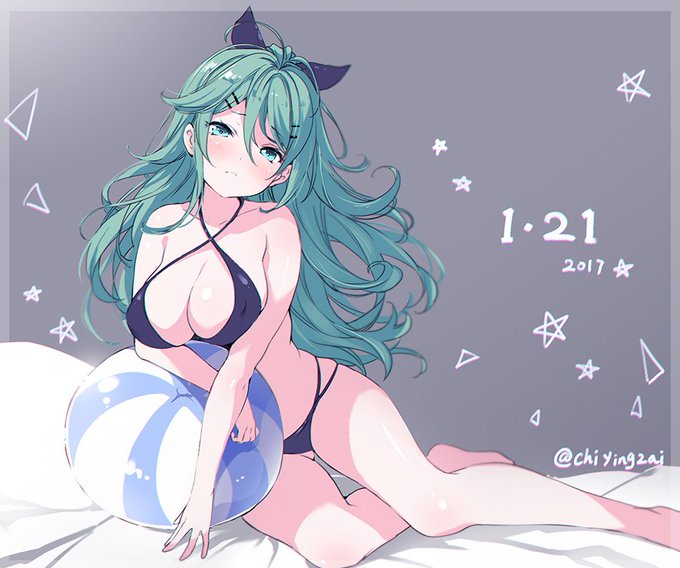 山風ちゃん(*`・ω・')グフフフフ 

#艦これ  #山風  #水着 