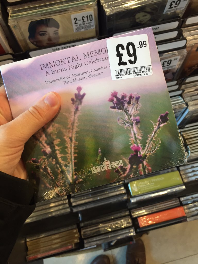 University of Aberdeen Chamber Choir (@ua_chamberchoir) on Twitter photo Guess what you can get for the low price of £9.99!! #BurnsCDImmortalMemory #choralmusic <a href="/HMVaberdeen/">hmv Aberdeen</a> Guess what you can get for the low price of £9.99!! #BurnsCDImmortalMemory #choralmusic <a href="/HMVaberdeen/">hmv Aberdeen</a>