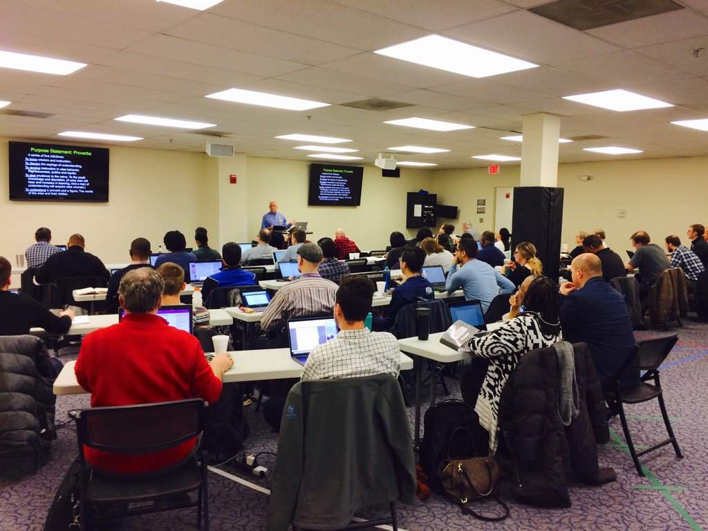 DallasSeminary's tweet photo. Launching Bible Study Methods with Dr. Hanna at our #DC campus...almost 50 filling the room! #teachtruth #All66 https://t.co/sovDVhQIls