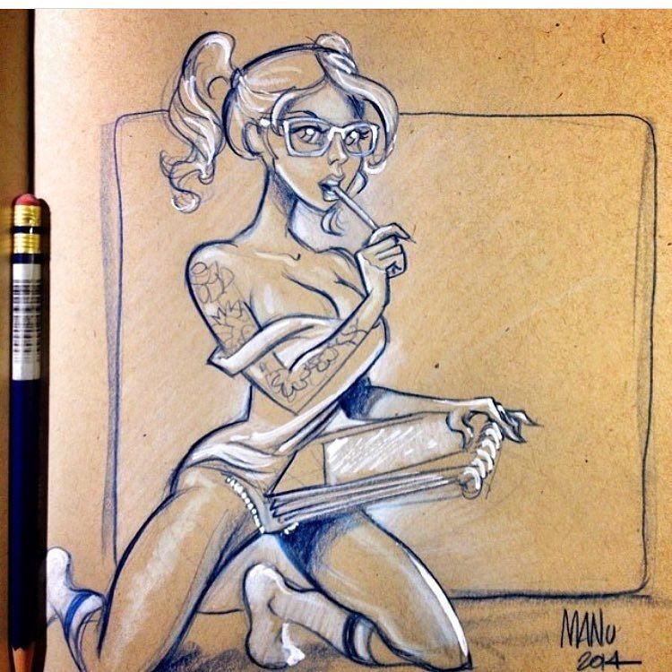 Flashback to to this awesome sketch of me drawn by super talented artist @manucarrasco33 🖤… ift.tt/2jiW6Rk