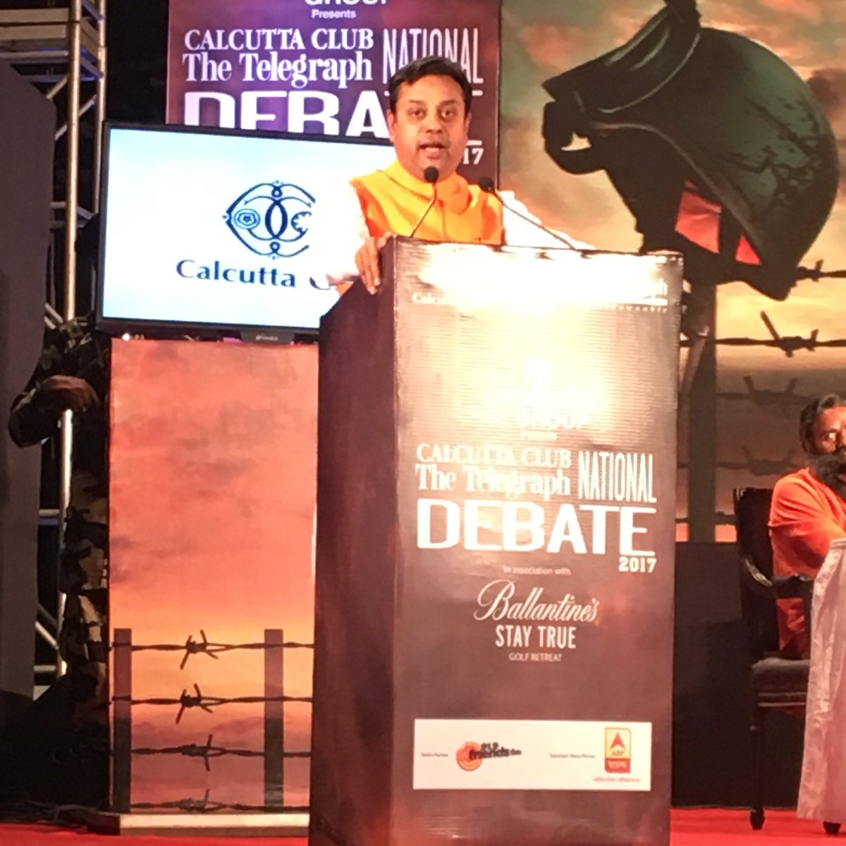 MetroTelegraph's tweet photo. I am in the land of surgical strike... on Mahishasur by Ma Durga, says @sambitswaraj at #TTNationalDebate https://t.co/RfN2MF15dY