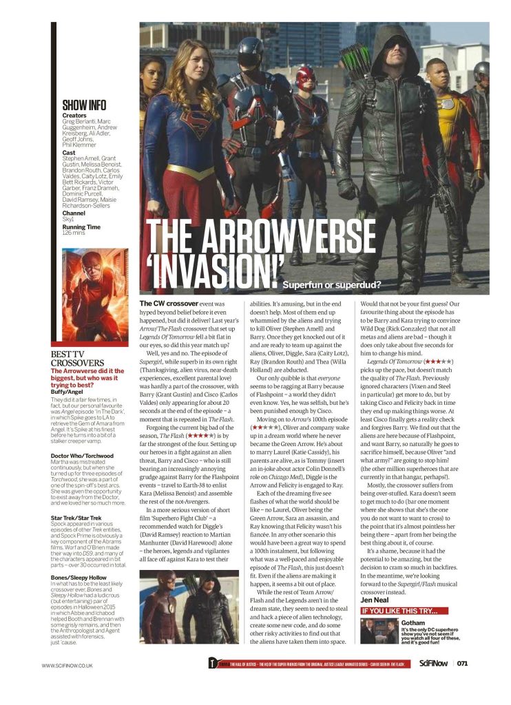 The Flash, Arrow, Supergirl &amp; Legends Of Tomorrow จากนิตยสาร SciFi Now 128 ครับ (5)