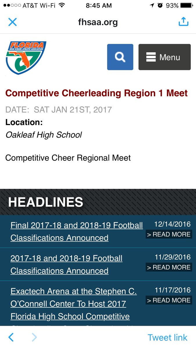 OHSKnightMedia's tweet photo. If you enjoy competitive #cheerleading #OakleafHighSchool is hosting the Region 1 meet today @ 9 am til late afternoon @OHSKnightMedia https://t.co/oozeNgDAft