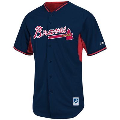 MLB atlanta braves baseball jersey size 44 / L ...ori authentic...murah pwol #jerseybaseball #bajubaseball #kostumbaseball #kaosbaseball