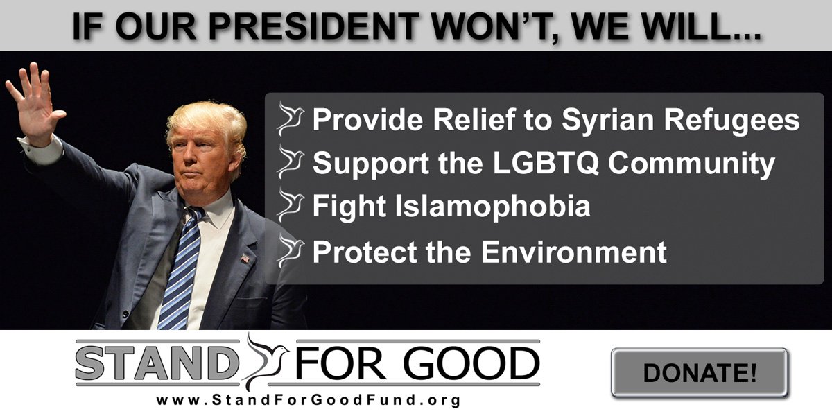 StandForGoodOrg's tweet image. We're at 25.5% of our goal in 3 days! Keep it up &amp;amp; support causes that TRUMP WILL NOT at StandForGood.org  #WomensMarch #Inauguration