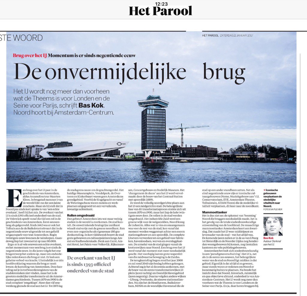 baskok_'s tweet photo. In Parool mijn visie op IJbrug en kanteling Amsterdam. @BrugovertIJ @GeschiedeNieuws @oudamsterdammer @stad_forum https://t.co/oNw4hu3Hdx