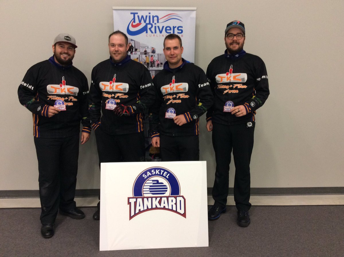 Congrats to Team Drew Heidt as they  clinched a spot in the <a href="/Tankard2017/">2017 SaskTel Tankard</a> with an A Event win in the Provincial North Qualifier. #roadtoprov