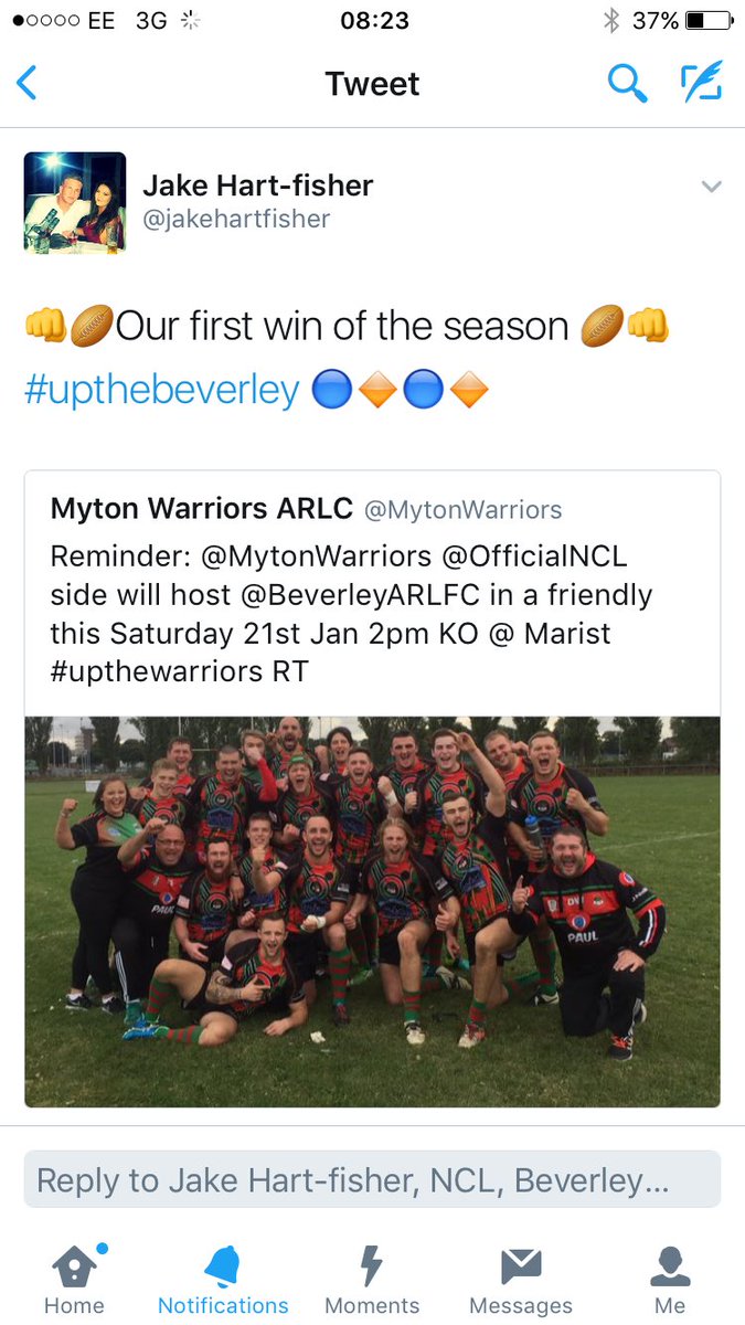 Myton Warriors ARLC tweet media