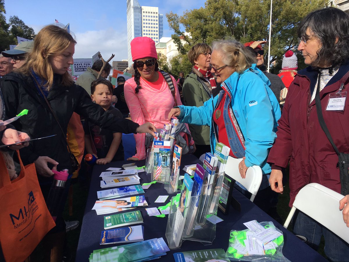 BalancedSac's tweet image. We're out with the #womensmarchonSacramento today!! Tabling with @NAMISacramento #getloud #mentalhealth