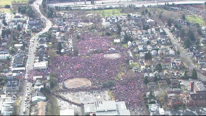 KIRO7Seattle's tweet image. Judkins Park is filled with protesters for #WomensMarch in Seattle

Real-time updates: kiro.tv/WomenMarchSea