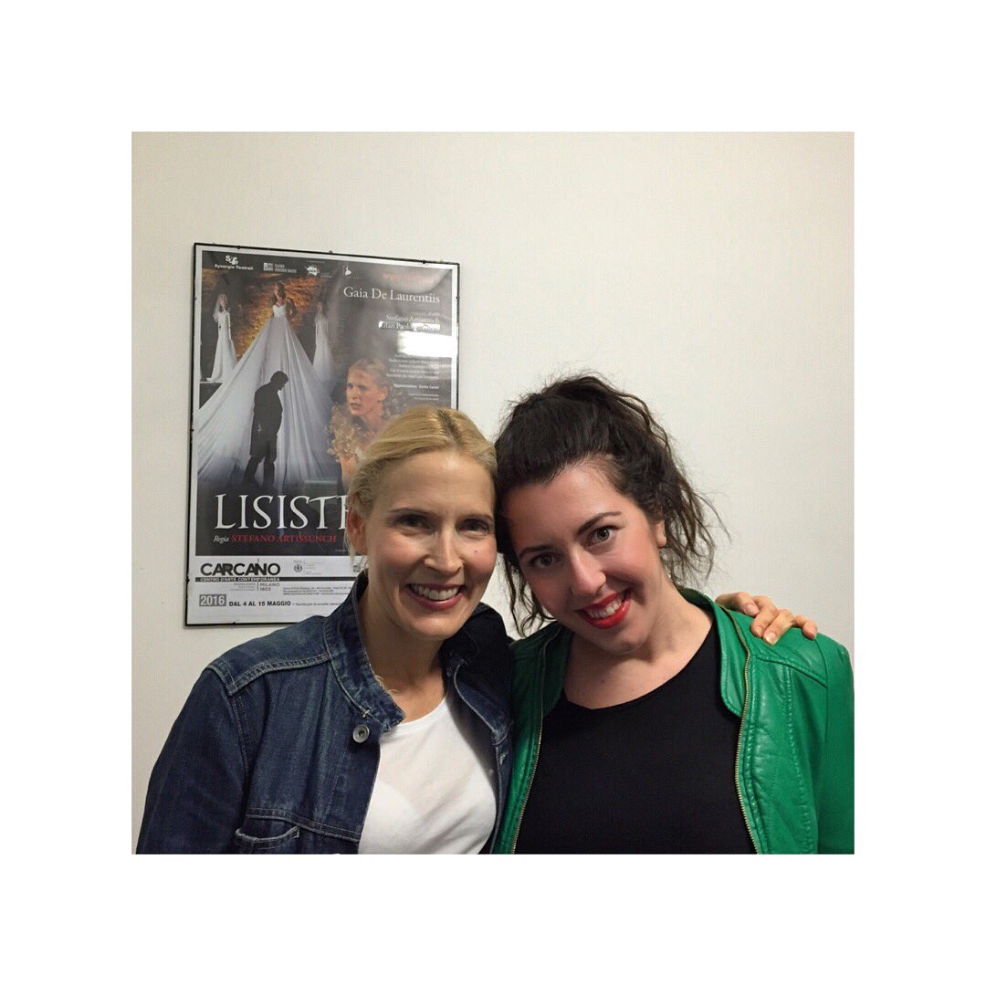 ApriteIlSipario's tweet photo. La nostra @Ylenia_pathos con #GaiaDeLaurentiis, in occasione della " Lisistrata " al @TeatroCarcano. #maggio2016 #apriteilsipario https://t.co/DNr1d4wKkU