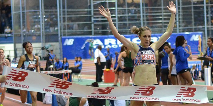 ArmoryNYC's tweet photo. Canada's Katewon Van Buskirk broke away from the field with 300 to go to win the #NBGames elite mile in 4:30.14! https://t.co/346HBNXxvS