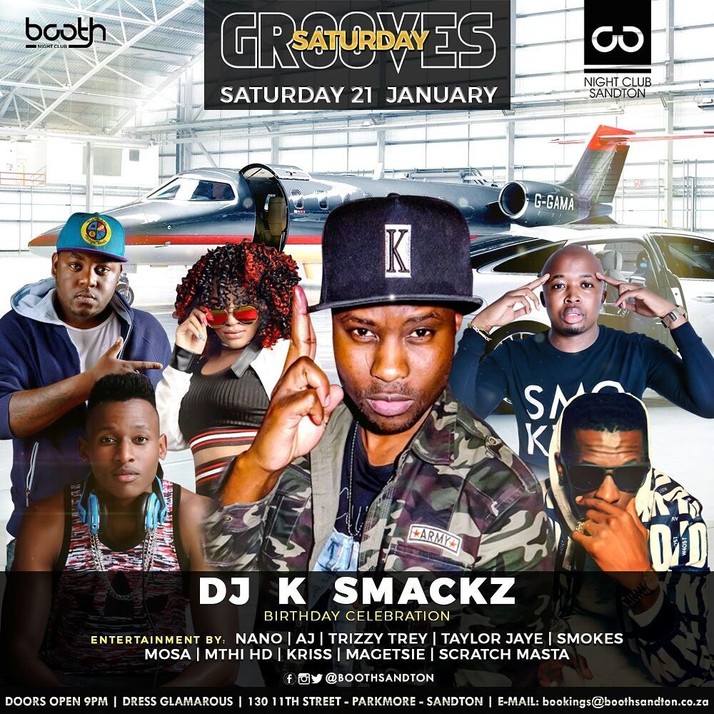 #SaturdayGrooves tonight <a href="/boothsandton/">Booth Night Club</a> join us as we celebrate <a href="/djksmackz/">DJ K Smackz</a>'s birthday bash #TurnupmodeActivated #Boothluxurylifestyle