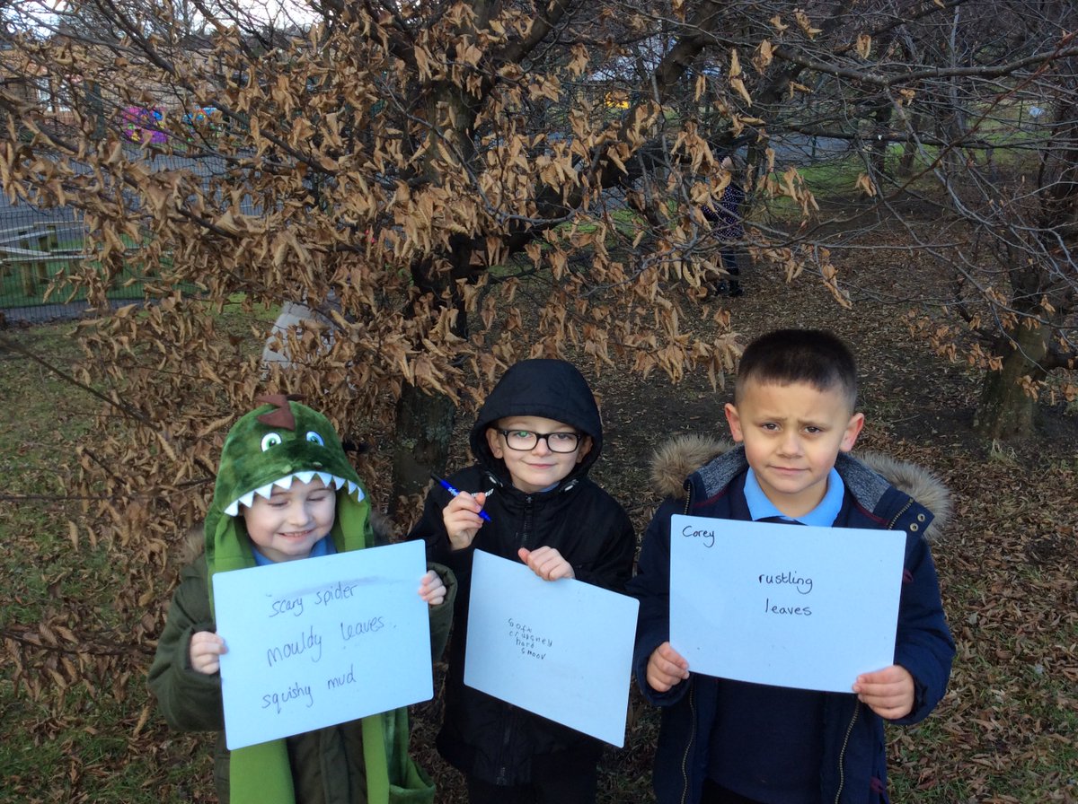 Y2Meynell's tweet photo. We went for a walk in the woods and described the setting using adjectives. https://t.co/HE1kA5aRfN
