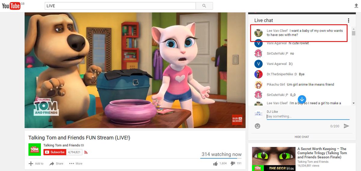 WebTechGlobal's tweet image. Are you a parent trying to decide how much #YouTube access your child should get? This LIVE #TalkingTom and sex chat should help you!