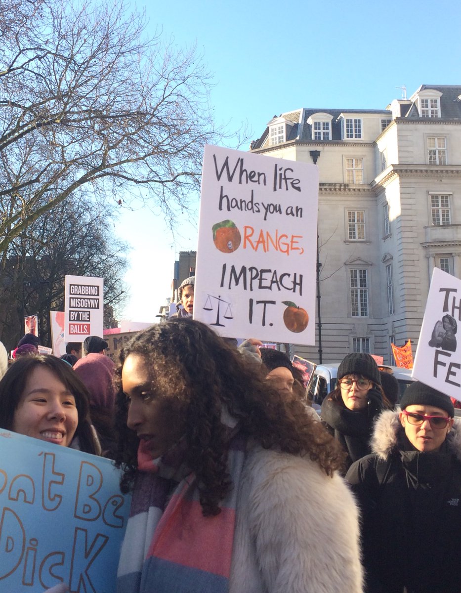 wilmoniall's tweet image. my fave signs from today #WomensMarchLondon
