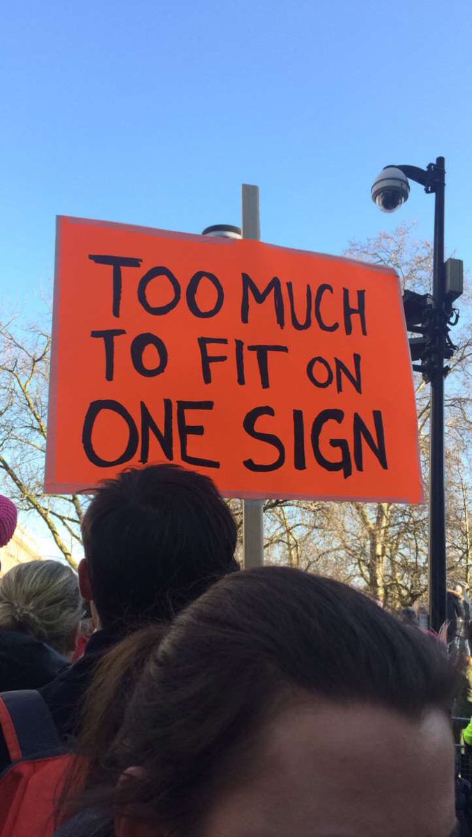wilmoniall's tweet image. my fave signs from today #WomensMarchLondon