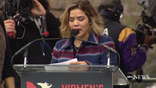 "You, Mr. Trump, are living in an outdated fantasy of a bigoted America,"   @AmericaFerrera says #womensmarch https://t.co/hSdtNRvsvE
