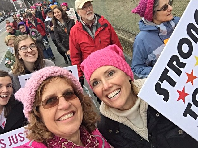 We have arrived in DC &amp; we're on our way to the rally. #womensmarch