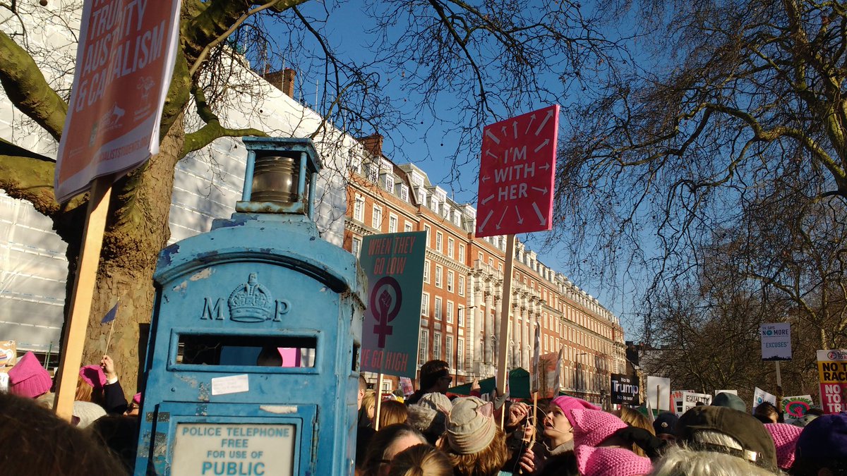 Loved #myfirstmarch at #womensmarchlondon fave sign was 'paneer rolls not gender roles' #truedat