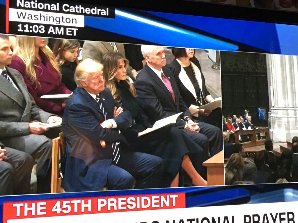 longgoneblond's tweet image. this ain't the body language of someone who's open to God or the message! Lol. #heisbored #notintoit