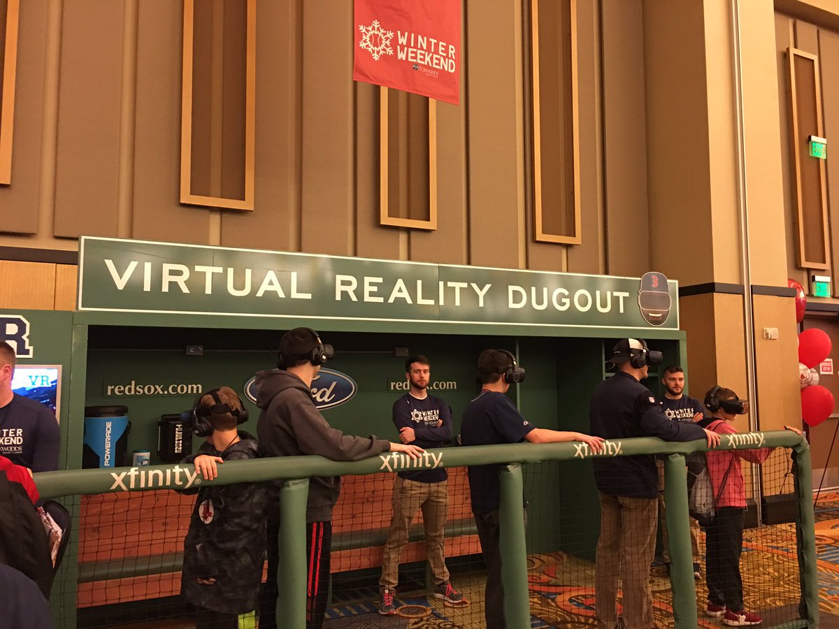 LBT17's tweet photo. VR in the dugout....pretty cool! #soxvr #redsoxwinterweekend https://t.co/yIWXxEKhL0