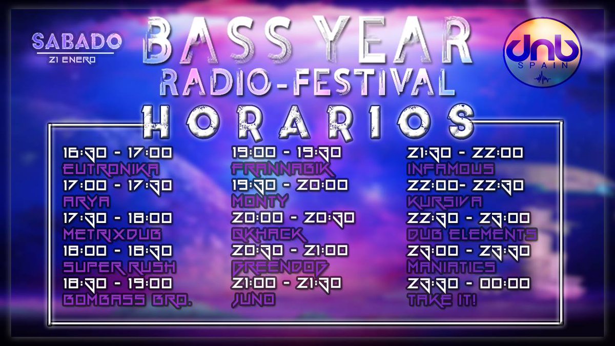 dnbspain's tweet photo. ¡Es el turno de @MetrixDub_Dnb ! 
Sintoniza y escuchanos 🙂  
→ https://t.co/oxjHNnRLNt     
WE ❤️ DNB 
#BassYearFest https://t.co/UrU58d4nuX