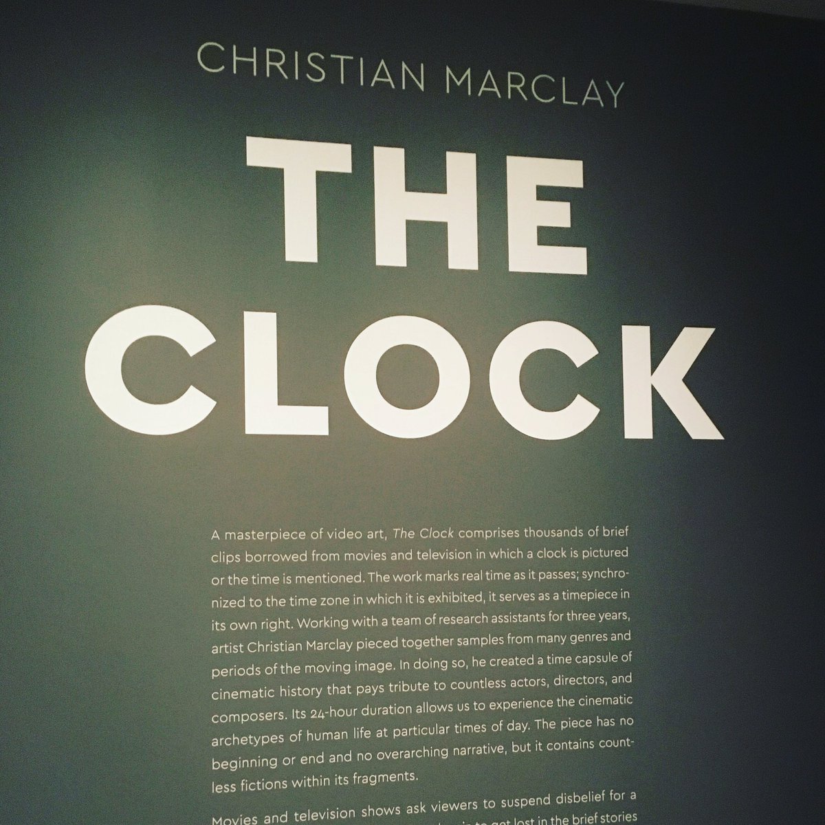 etchysketchyart's tweet photo. The Clock exhibit is HERE in Boston! Totally addictive. Now I want to go buy a proper watch. #theclock #mfaboston https://t.co/efuIrdAwzy