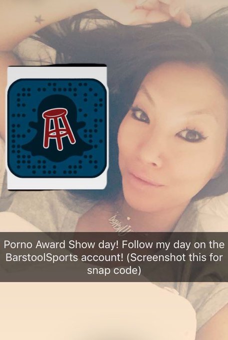 It's the big day! Follow my @avnawards experience at the @barstoolsports snapchat account : ) ?BarstoolSports