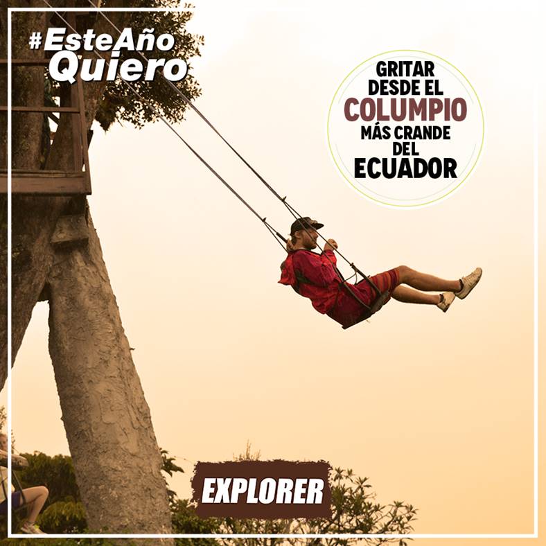 ExplorerEcu's tweet photo. Este fin de semana es perfecto para columpiarte sobre las nubes.  Visita baños y no te olvides de visitar la casa del árbol! https://t.co/xd64Td7UHw