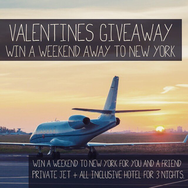 WIN a weekend away for you and a friend with our... 
❤VALENTINES GIVEAWAY❤
All you have to do is LIKE, FOLLOW &amp; RT
WINNER ANNOUNCED 14/02