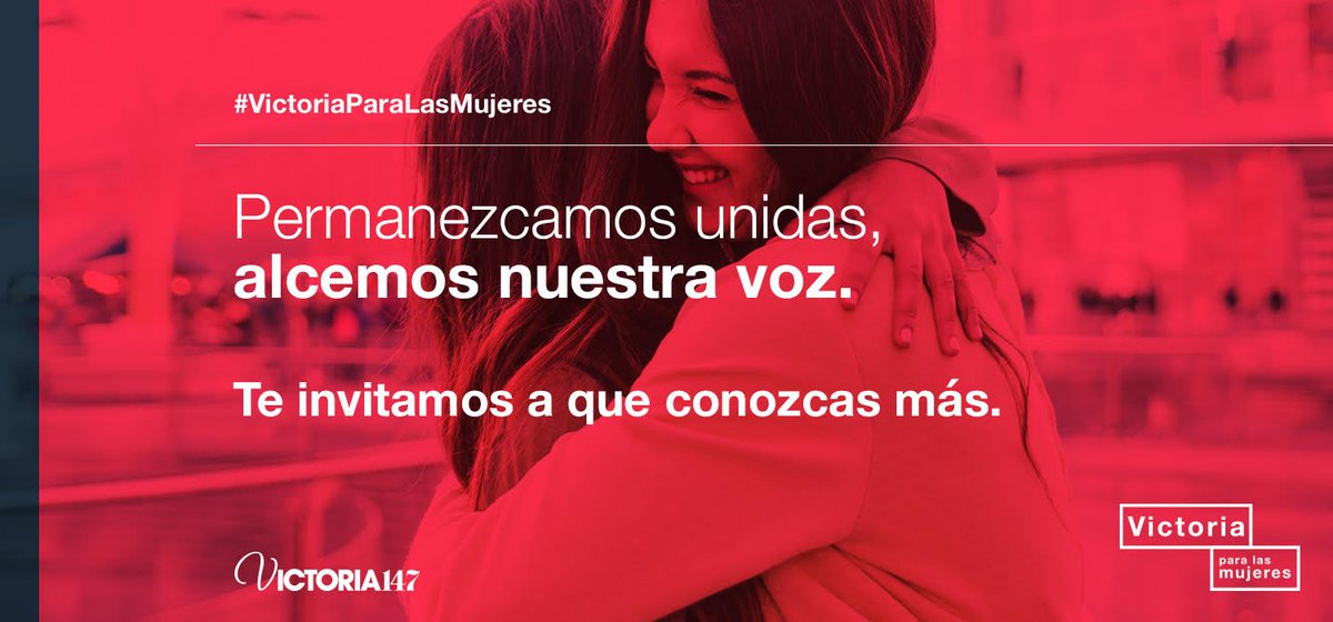 Cuando levantamos la voz, ganamos todos #VictoriaParaLasMujeres. Te invitamos a que
conozcas más en goo.gl/5me79g  #WomensMarch