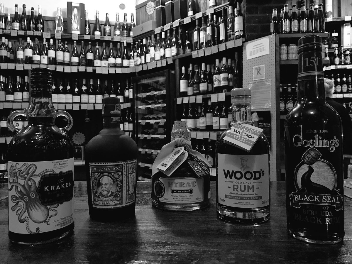 TheDramShopUK's tweet photo. 5 delicious #Rums, perfect for a cosy Saturday night in. Although they're probably too good to share. 🥃 #SpicedRum #151proof #navy https://t.co/985VMKAj3H