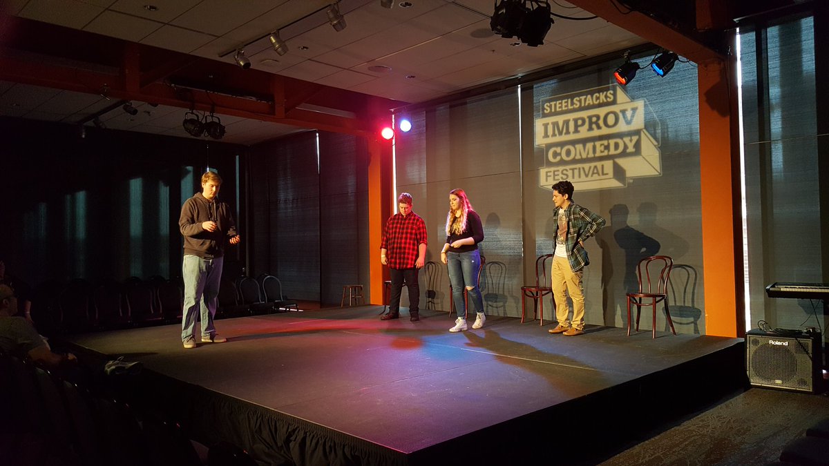 SteelStacks's tweet photo. And we're off! York High School kicking off Day 2 of #SSICF17! We go until 2am! Improvised Shakespeare at 9pm! https://t.co/NP28B3jNP6
