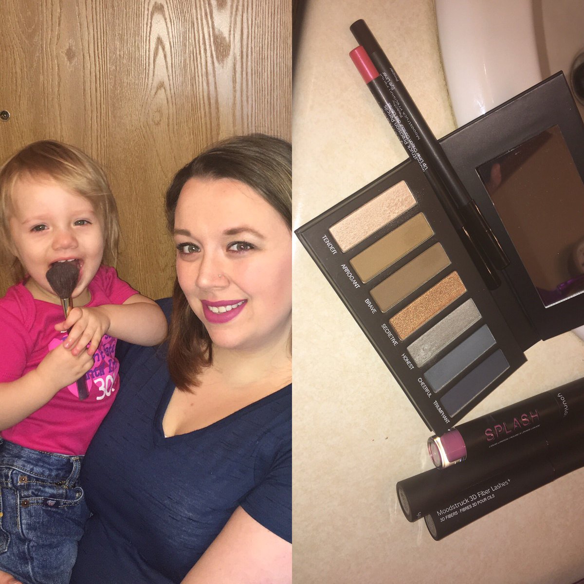 youniqueforme's tweet photo. Working it this morning! #younique #ibleedpurple #palette4 #thoselashestho #myhelper https://t.co/VW4v6xwIbk