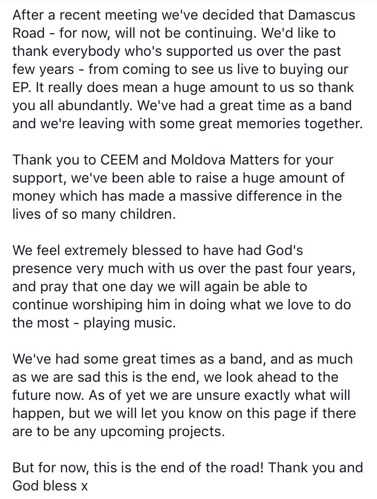 DRoadMusic's tweet image. Band Announcement: