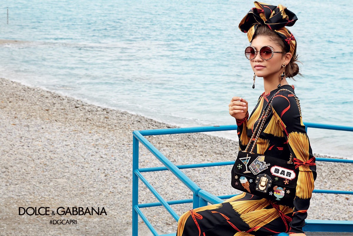dolcegabbana's tweet photo. Zendaya shot in Capri by Franco Pagetti for Dolce&amp;Gabbana SS17 Advertising Campaign
#DGMillennials #DGCapri #DGCampaign
#DGTropicoItaliano https://t.co/KgcCSyR387