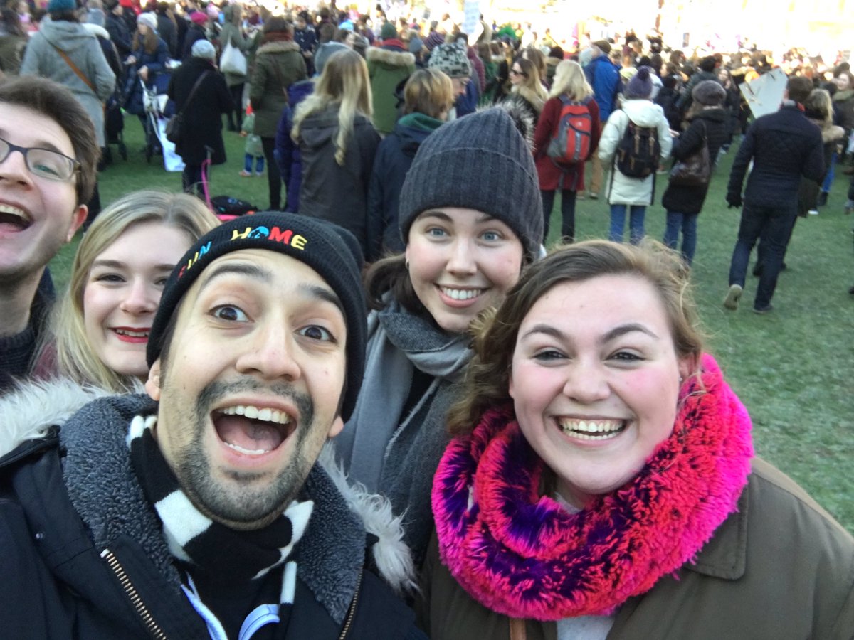 imosebba's tweet photo. When I met @Lin_Manuel I didn't have to compel him to include women in his sequel because he's already marching with us #WomensMarchLondon https://t.co/10WsROxm8x
